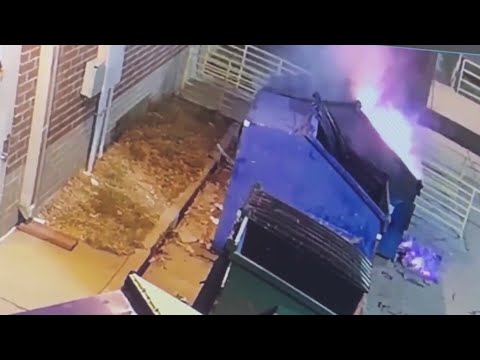 Caught on camera: Man suspected in 11 dumpster fires