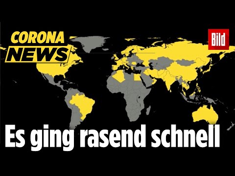 Karte zeigt dir, wie sich das Coronavirus auf der Welt ausbreitet