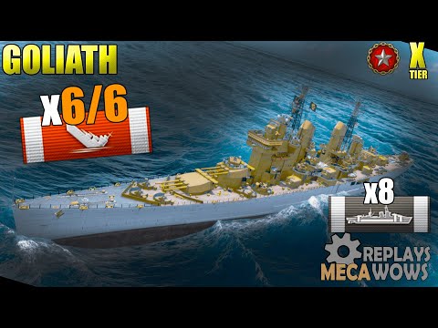 Goliath 6/6 Kills & 174k Damage | World of Warships Gameplay 4k