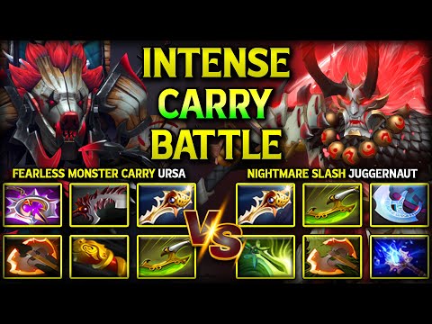 FEARLESS MONSTER HARD CARRY URSA FACING AGAINST NIGHTMARE SLASH MACHINE JUGGERNAUT | 7.40 DOTA 2
