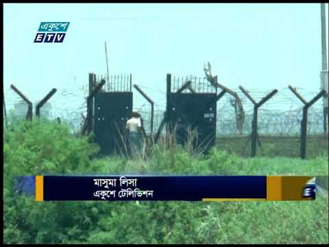 কৃষি জমিতে এক সাথে কাজ করছে বাংলাদেশ ও ভারতের কৃষকরা