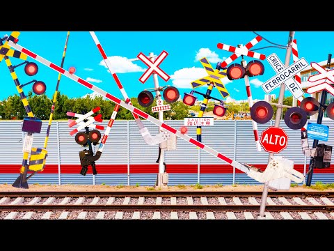 Railroad Crossing that Trains to Handle a Long and Heavy Barrier