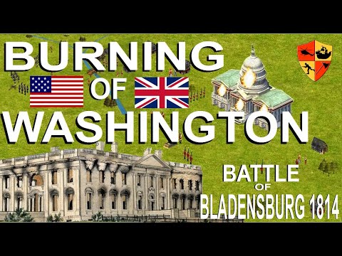Burning of Washington (British burn the White House)  - Battle of Bladensburg - War of 1812 Video