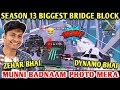 DYNAMO - SEASON 13 BIGGEST BRIDGE BLOCK BY CARS | PUBG MOBILE | BEST OF BEST