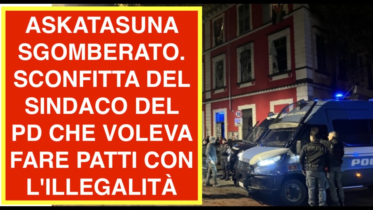 ASKATASUNA SGOMBERATO. SCONFITTA DEL SINDACO DEL PD CHE VOLEVA FARE PATTI CON L'ILLEGALITÀ