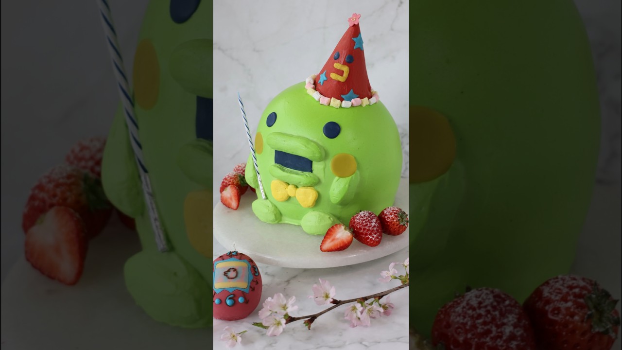 くちぱっちケーキ作ってみた🎂#たまごっち#くちぱっち#誕生日 #お菓子作り#おうちカフェ #ケーキ