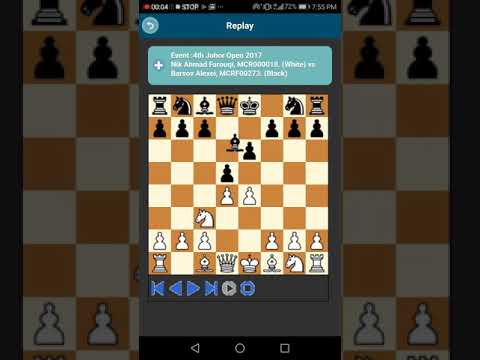 GM Barsov Alexei vs AGM Nik Ahmad Farouqi Round 3 Board 12