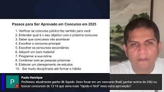 SEJA APROVADO NO SEU CONCURSO AINDA EM 2025