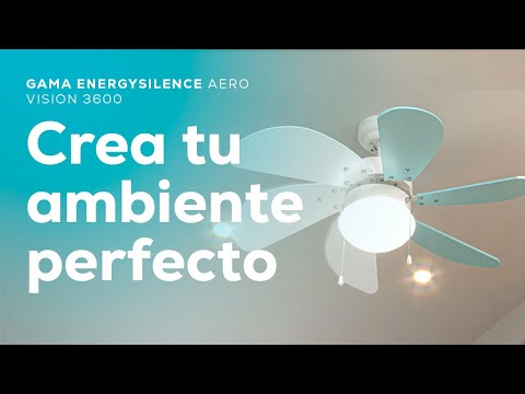 Ventilador de Techo EnergySilence Aero 3600 Vision SunLight Blanco/Amarillo  Cecotec, Ø91x37cm — Qechic