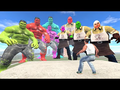 Franklin Save His Hulk Team From Mr Meat Team In Indian Bike Driving 3D
