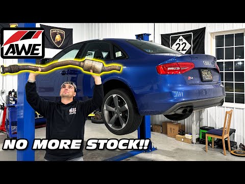 B8.5 Audi S4 Gets AWE Non-Resonated Downpipes!