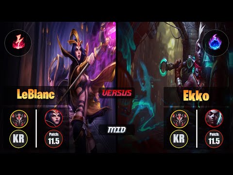 GrandMaster LEBLANC [Electrocute] (Mid) VS  EKKO - Grandmaster KR Patch 11.5