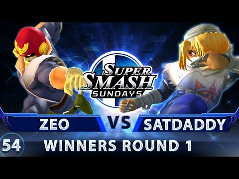 SSS 54 - Zeo (Falcon) vs. 12YAN | satdaddy (Sheik) - SSBM Top 32 WR1 - Smash Melee