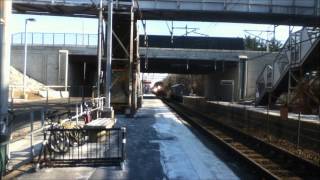 preview picture of video 'Northeast Regional, Acela Express and MBTA Commuter Rail at South Attleboro'