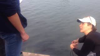 Jim Carlton   Michelle  IMG 5731 explaining instruments