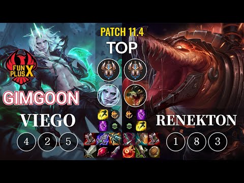 FPX GimGoon Viego vs Renekton Top - KR Patch 11.4