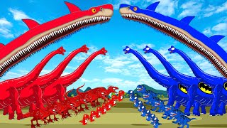 Jurassic World Rebirth- Dinosaur vs Shark, T-rex: Saving Little Dinosaurs from Prehistoric Danger!