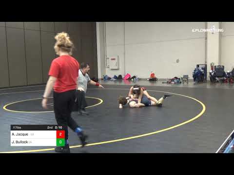 117 Lbs Consi Of 8 1 Alexsys Jacquez Team South Dakota Vs Jayani Bullock Team California