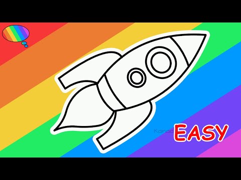 How to Draw a ROCKET SHIP ! Easy Learning Video for...