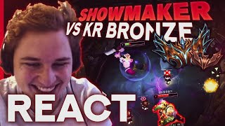 "Ce n'est pas un BRONZE!!" - Pandore Reacts 'Showmaker vs Korean Bronze Mundo 1v1 - Best of LoL KR'