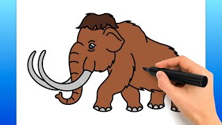 How To Draw A Woolly Mammoth (Easy Drawing Tutorial)