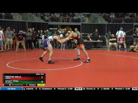 Junior Men 152 Triston Wills Kansas Vs Wyatt Pfau Colorado
