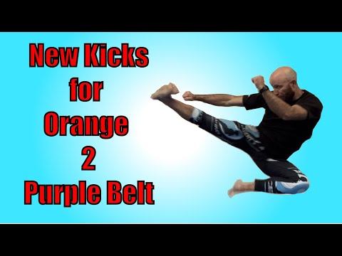 🔥 Orange to Purple Belt Kicks | Inside Crescent, Outside Crescent & Flying Side Kick Tutorial