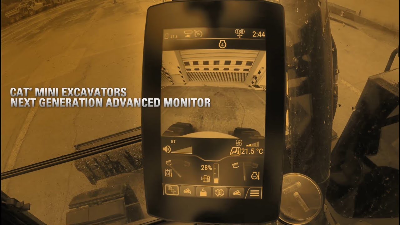 Advanced Monitor on the Next Generation Cat Mini Excavators
