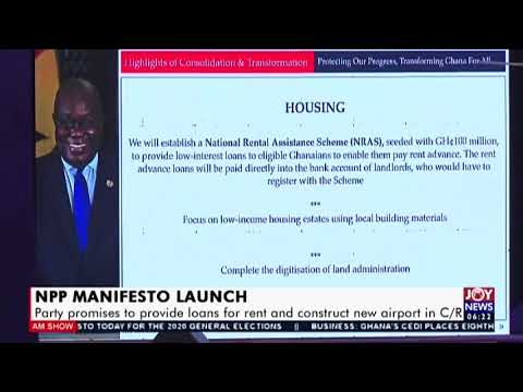 NPP Manifesto Launch: Party promises to provide loans - AM News on JoyNews (24-7-20)