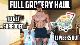 WHAT I EAT TO GET SHREDDED | 11 Weeks Out Grocery Haul | Ft. Fonzian