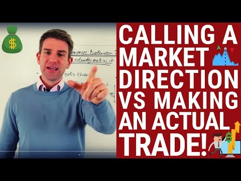 Calling a Market Direction vs Making an Actual Trade 🤔 Video