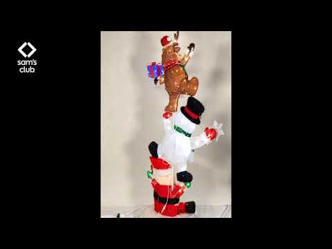 thumbnail video image 2 of Tótem Figuras Navideñas Member's Mark  Regalos, 2 of 5