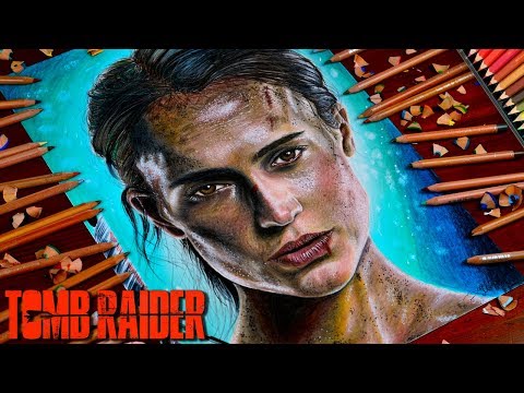 Drawing Lara Croft | Tomb Raider - Alicia Vikander - Dibujando a Lara Croft / lookfishart 2018 Video