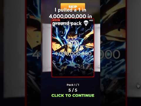 1 in 4,000,000,000 in Ground Pack Anime Card Clash 💀 #animecardgame #animecardclash #anime
