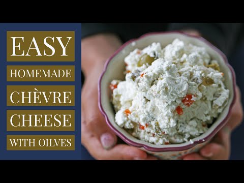 EASY HOMEMADE CHÈVRE CHEESE WITH OLIVES - Lady Lee’s Home