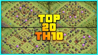 New Best Th10 base link War/Farming Base (Top20) With Link in Clash of Clans - th10 war base 2020