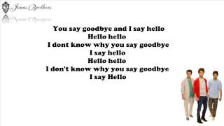 Jonas Brothers Hello Goodbye Lyrics
