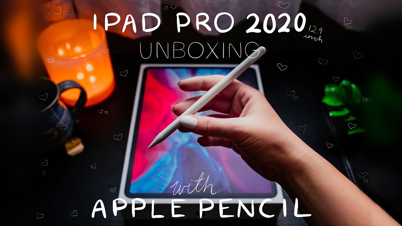 12.9 Inch Ipad Pro 2020 + Apple Pencil 🍎 UNBOXING video!!