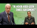 Minister Schouten met MOND VOL TANDEN na confrontatie met Dekker (FVD) over pensioen