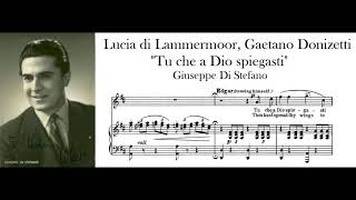 &quot;Tu che a Dio spiegasti l&#39;ali&quot; Lucia di Lammermoor - Giuseppe Di Stefano (with score!) 1080p HD