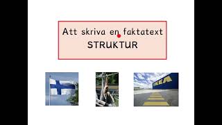 How to Learn Swedish SKRIVA Faktatext - exempel och struktur