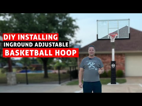DIY Installing Inground Adjustable Basketball Goal | Dominator Hoops | Ronan Sports Court