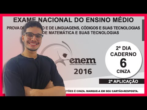 📙 ENEM 2016 2ª Aplicação MATEMÁTICA: Resolução Completa! (🧠 Monitor Memorize José Guilherme)