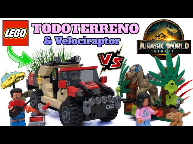 Vídeo relacionado con LEGO Jurassic World Huida en Todoterreno y Raptor al Acecho - 2 Figuras de Dinosaurios, Coche de Juguete y 2 Minifiguras - Regalo para Niños de 6+ Años y Fans de la Película 76972