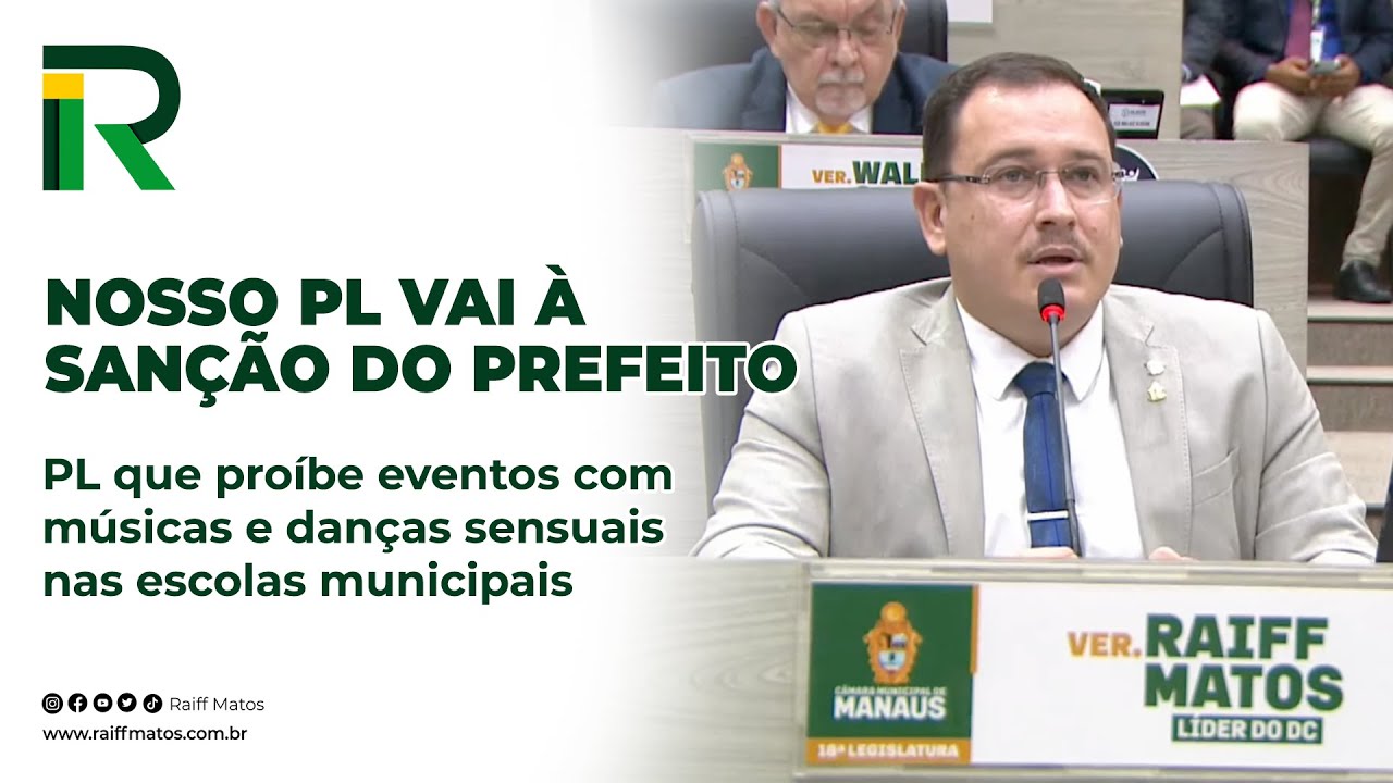 Nosso Pl que proíbe eventos com musicas e danças sensuais nas escolas vai à sanção do prefeitO