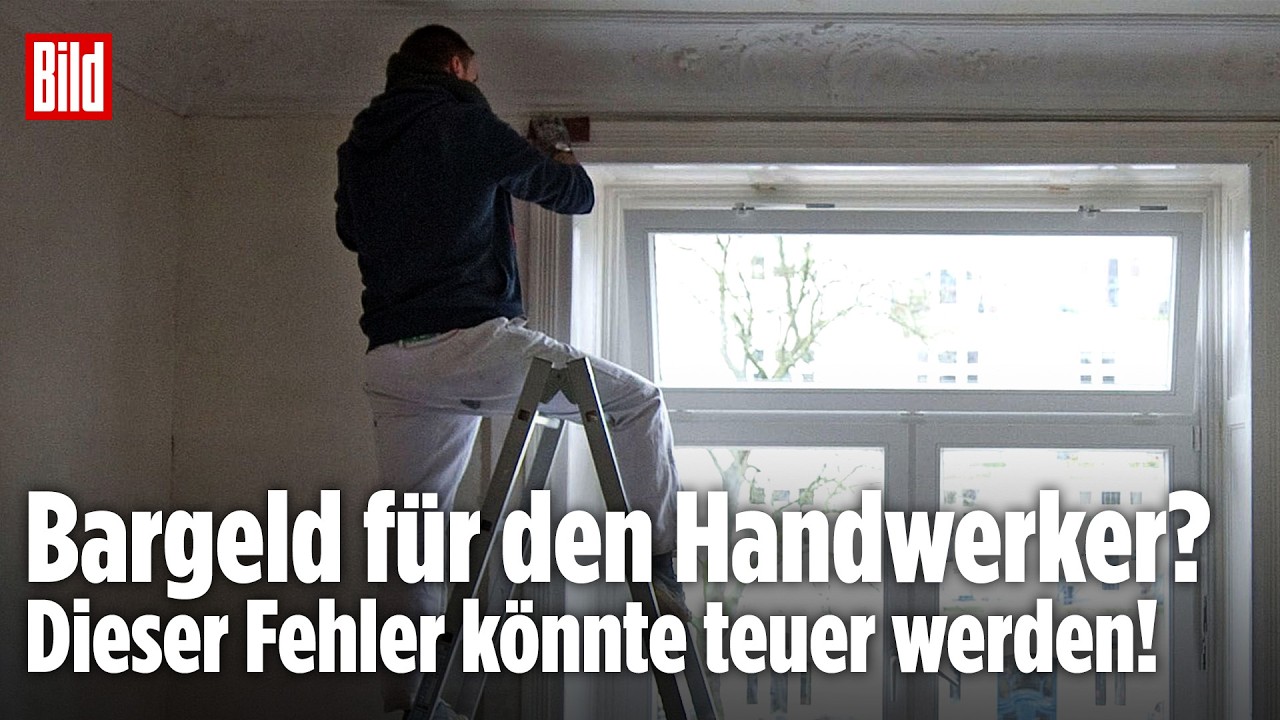 Darum Handwerker, Klempner und Co. nicht mit Bargeld bezahlen! | BILD-Money Mittwoch