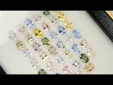 Loose Natural Light colors Sapphire 7x5mm ovals parcel 38.26ctw 39pcs - NP465-01