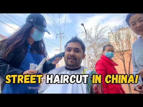 $1.5 Street Haircut in China | Chinese Lady Barber Cut My Hair | Cheapest Haircut | S-1, E-6