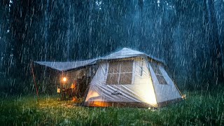 4 DAY HEAVY RAIN ‼️ CAMPING IN LONG HEAVY RAIN || HEAVY RAIN CAMPING || ASMR