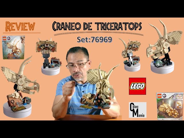 Vídeo relacionado con LEGO Jurassic World Fósiles de Dinosaurio: Cráneo de Triceratops Maqueta de Dinosaurio de Juguete par Niños y Niñas de 9 Años o Más Fan de la Paleontología, Decoración para Dormitorio Infantil 76969